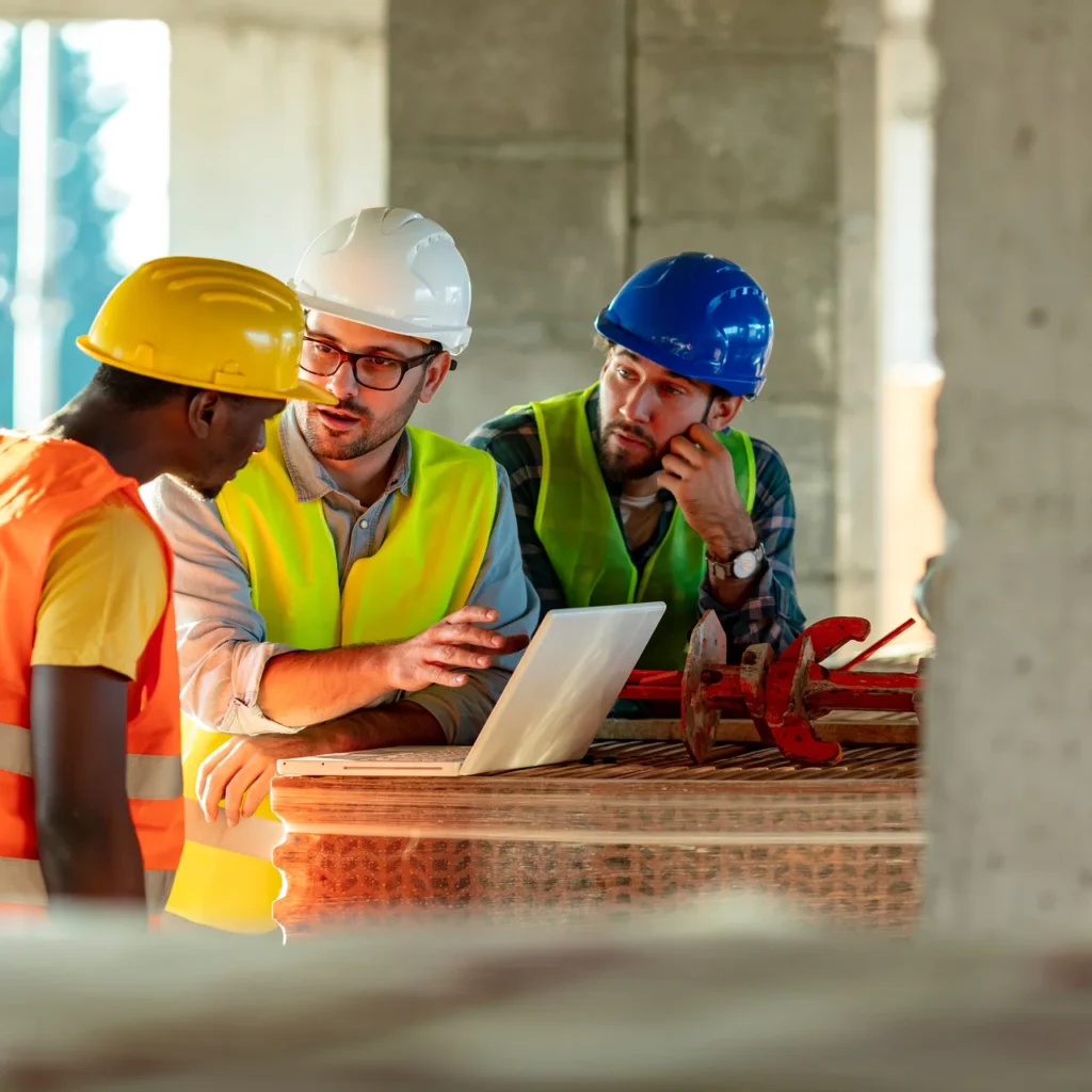 Discussion au chantier